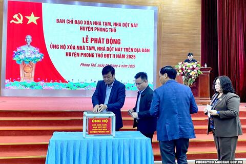 Lễ phát động ủng hộ xóa nhà tạm, nhà dột nát trên địa bàn huyện Phong Thổ đợt II năm 2025